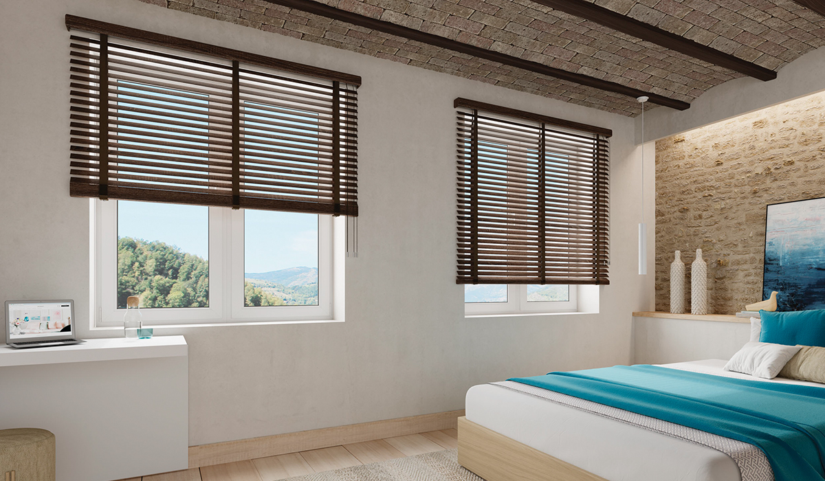 Cortina veneciana de madera
